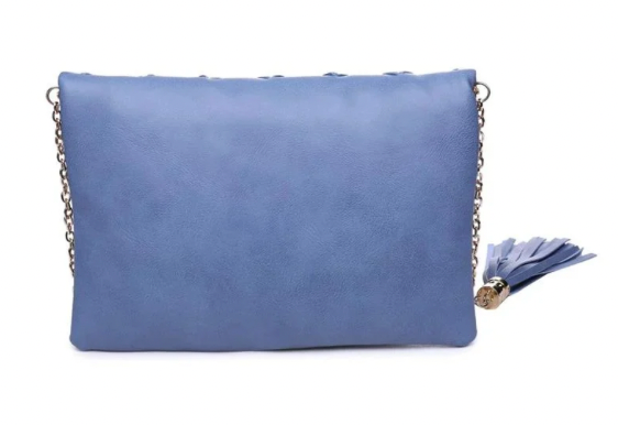 Woven Vegan Leather Clutch