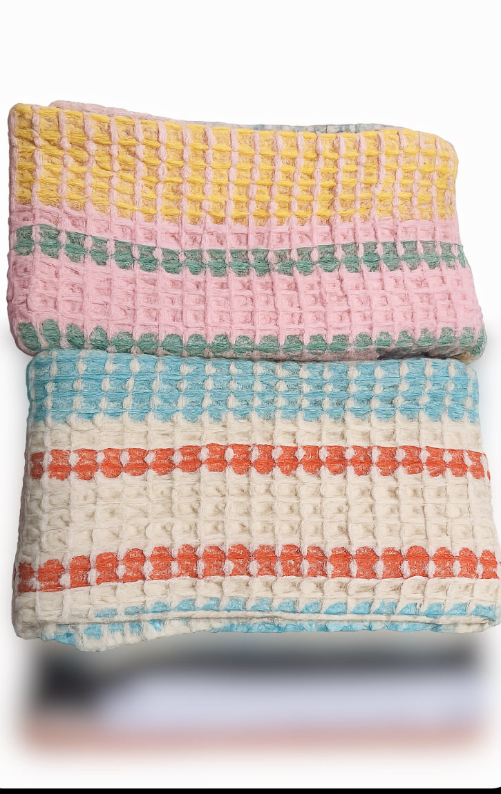 Striped Waffle Tea Towel