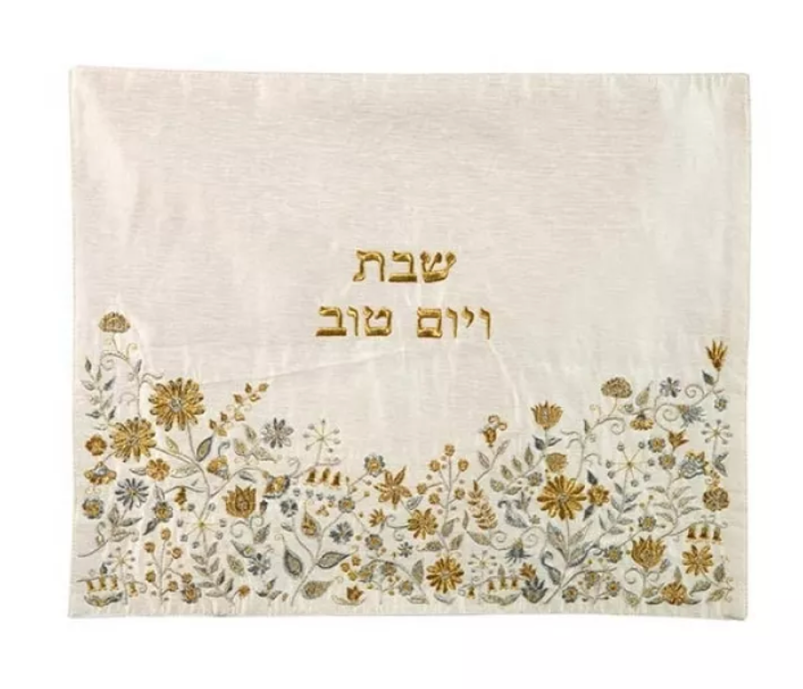 Classic Flower Embroidered Challah Cover
