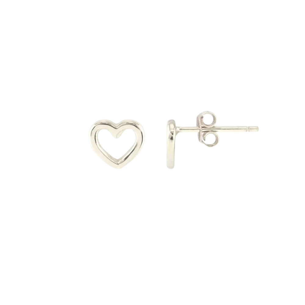 Heart Outline Stud Earrings
