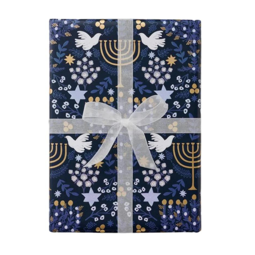 Laurel Menorah Gift Wrap
