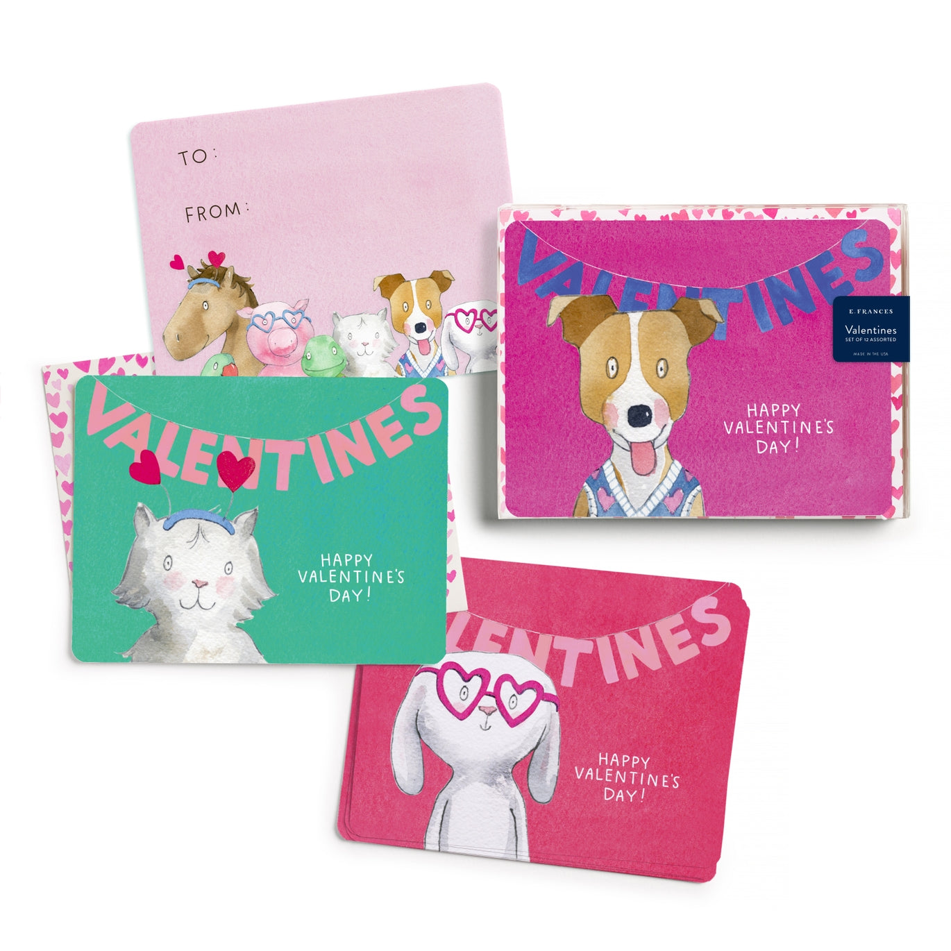 Animal Friends V-Day Flat Notes Set