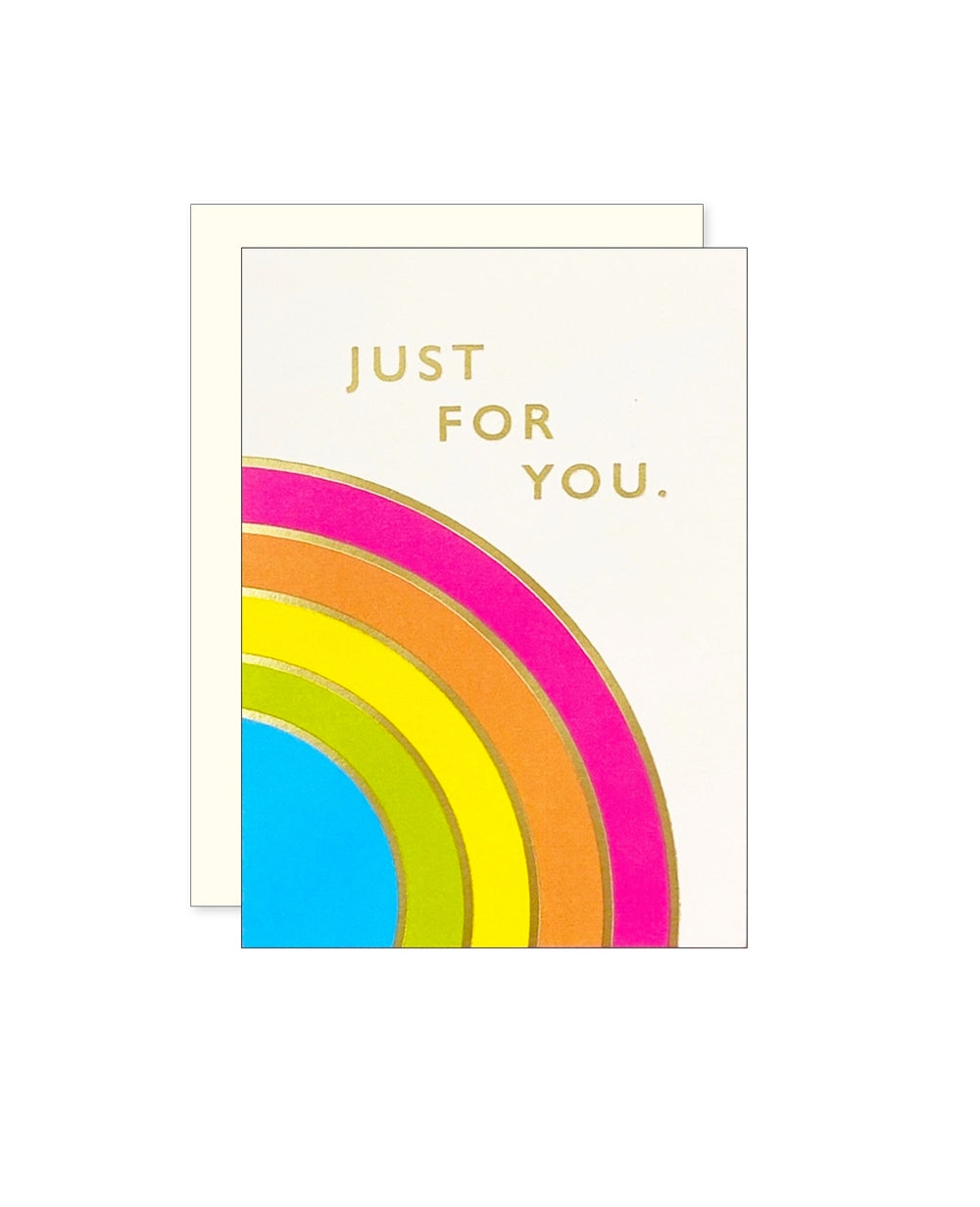 Rainbow Just For You Enclosure Card