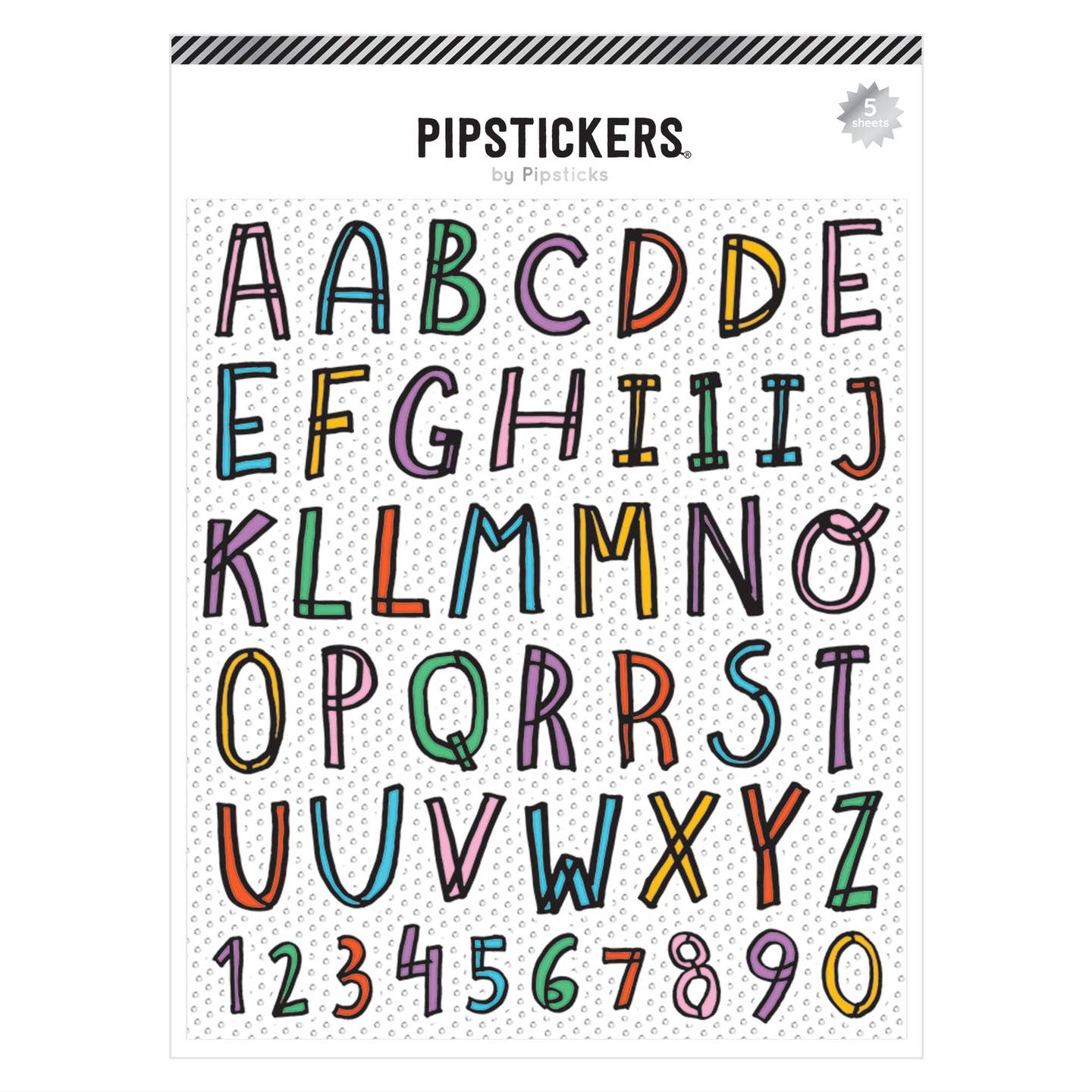 Hand Lettered Big Alphabet Stickers