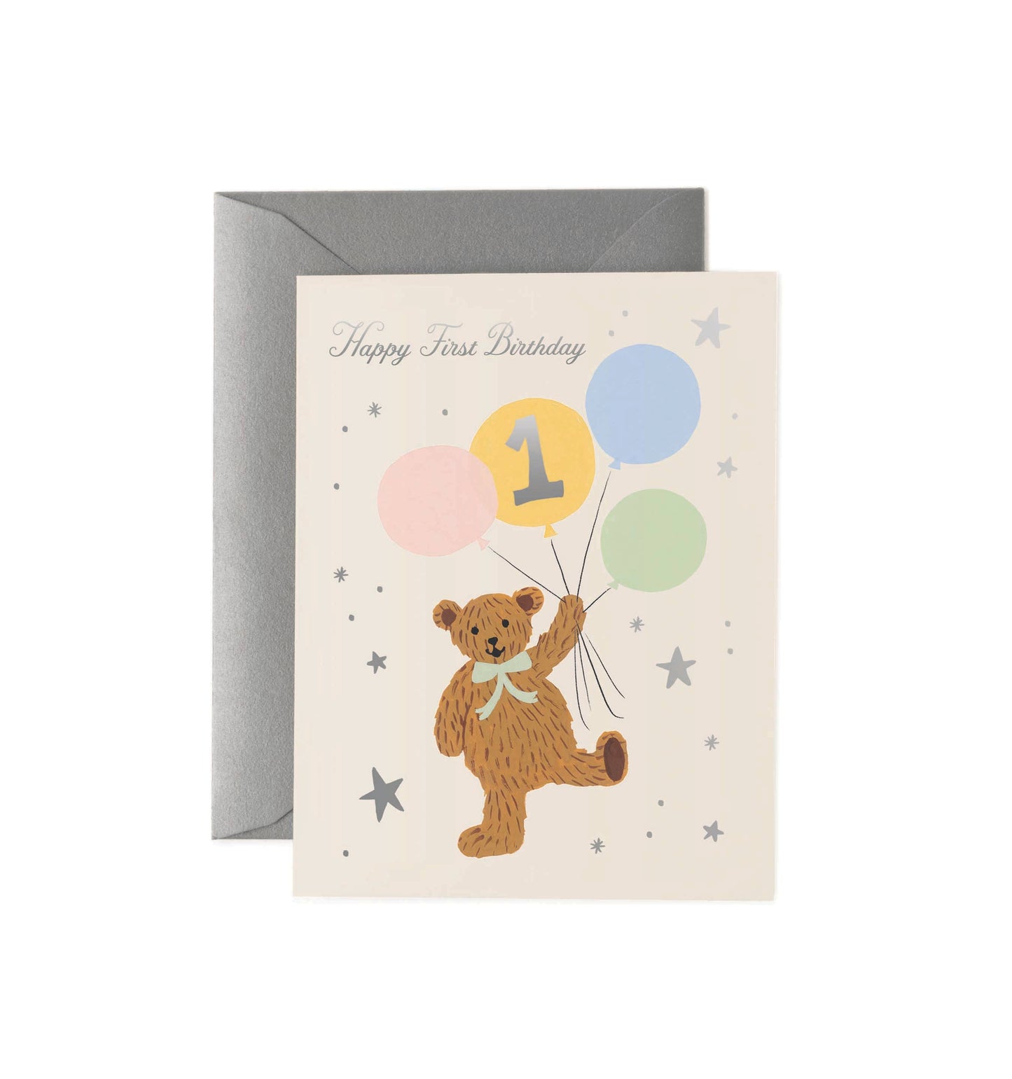 First Birthday Bear Card