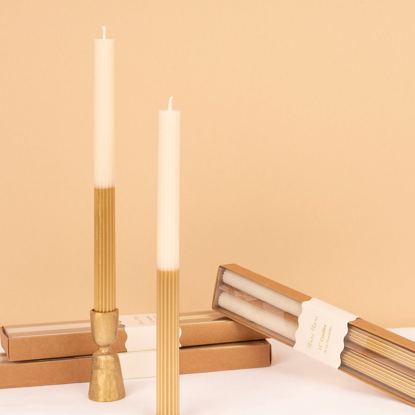 Gold Dipped Table Candles