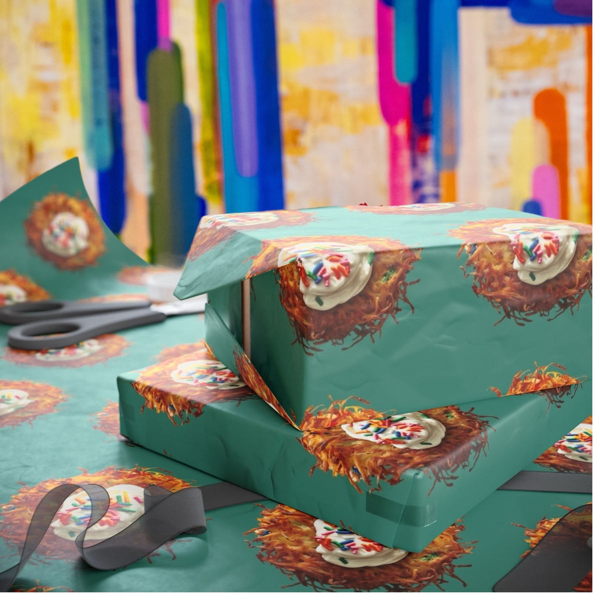 Latkes & Sprinkles Gift Wrap