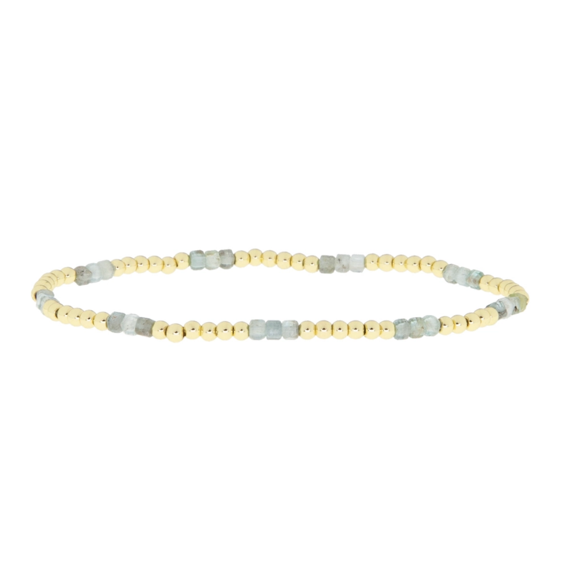 Alternating Triple Glass Beaded Ball Bracelet