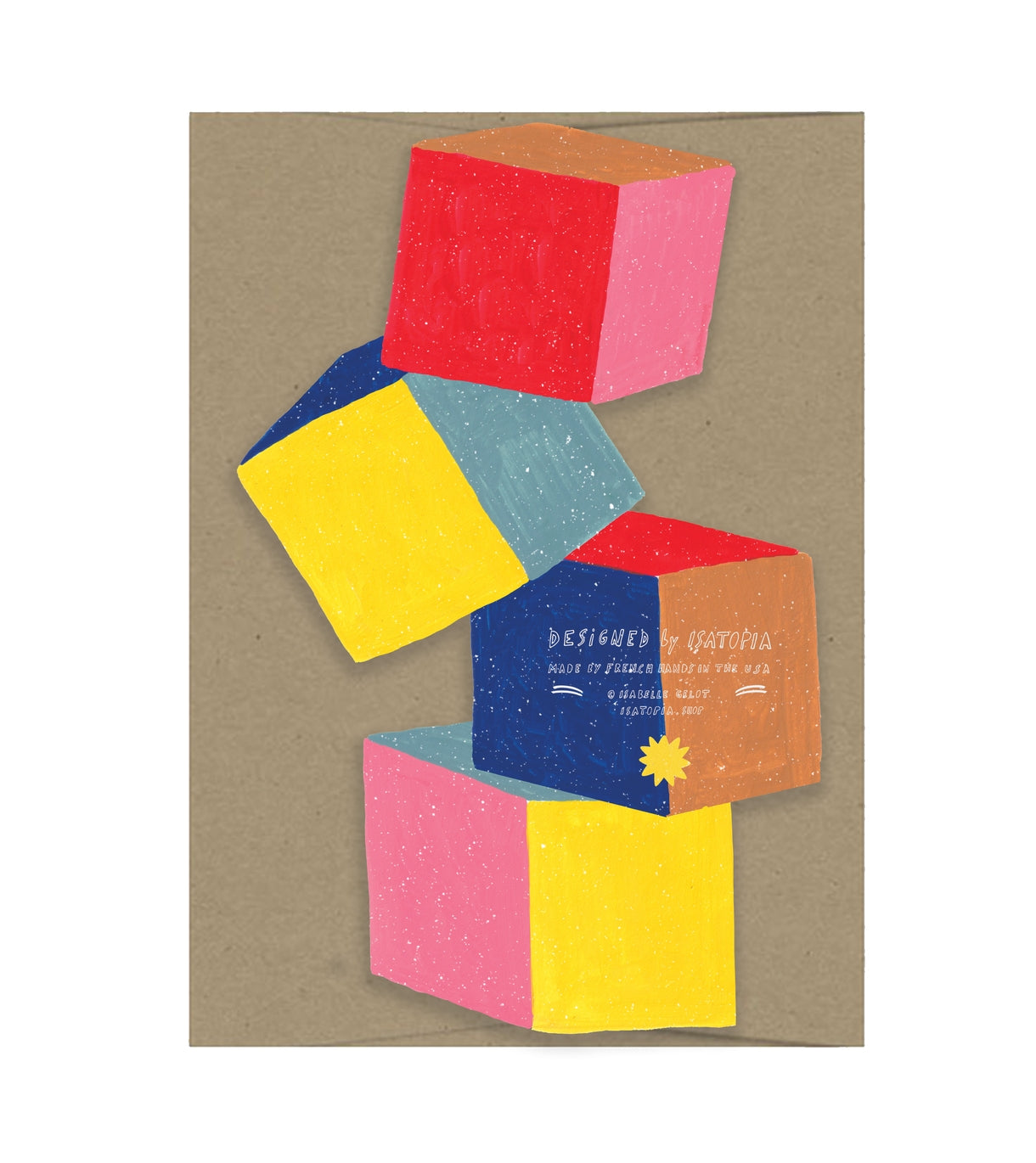 Baby Cubes Die Cut Card