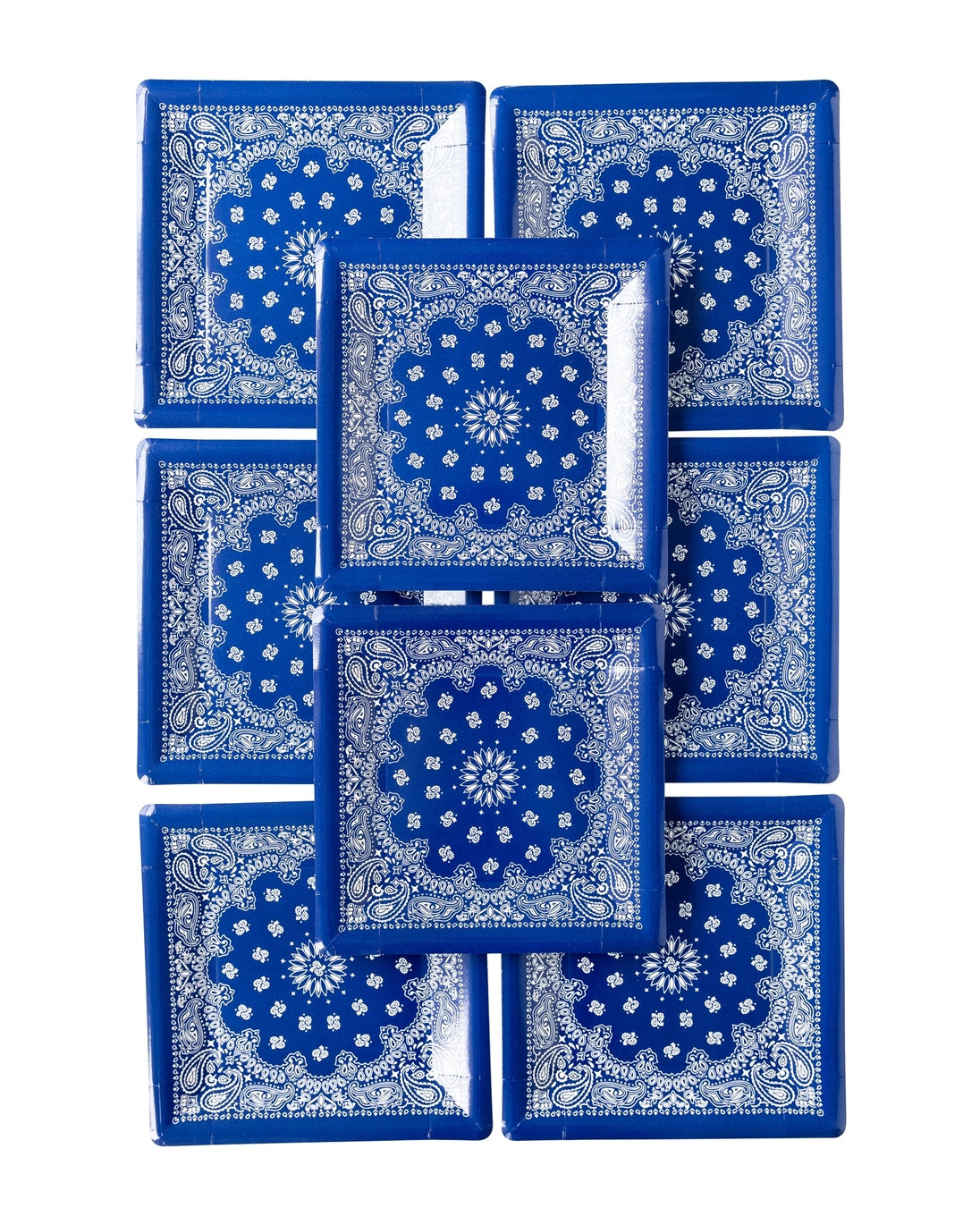 Blue Bandana Paper Plates