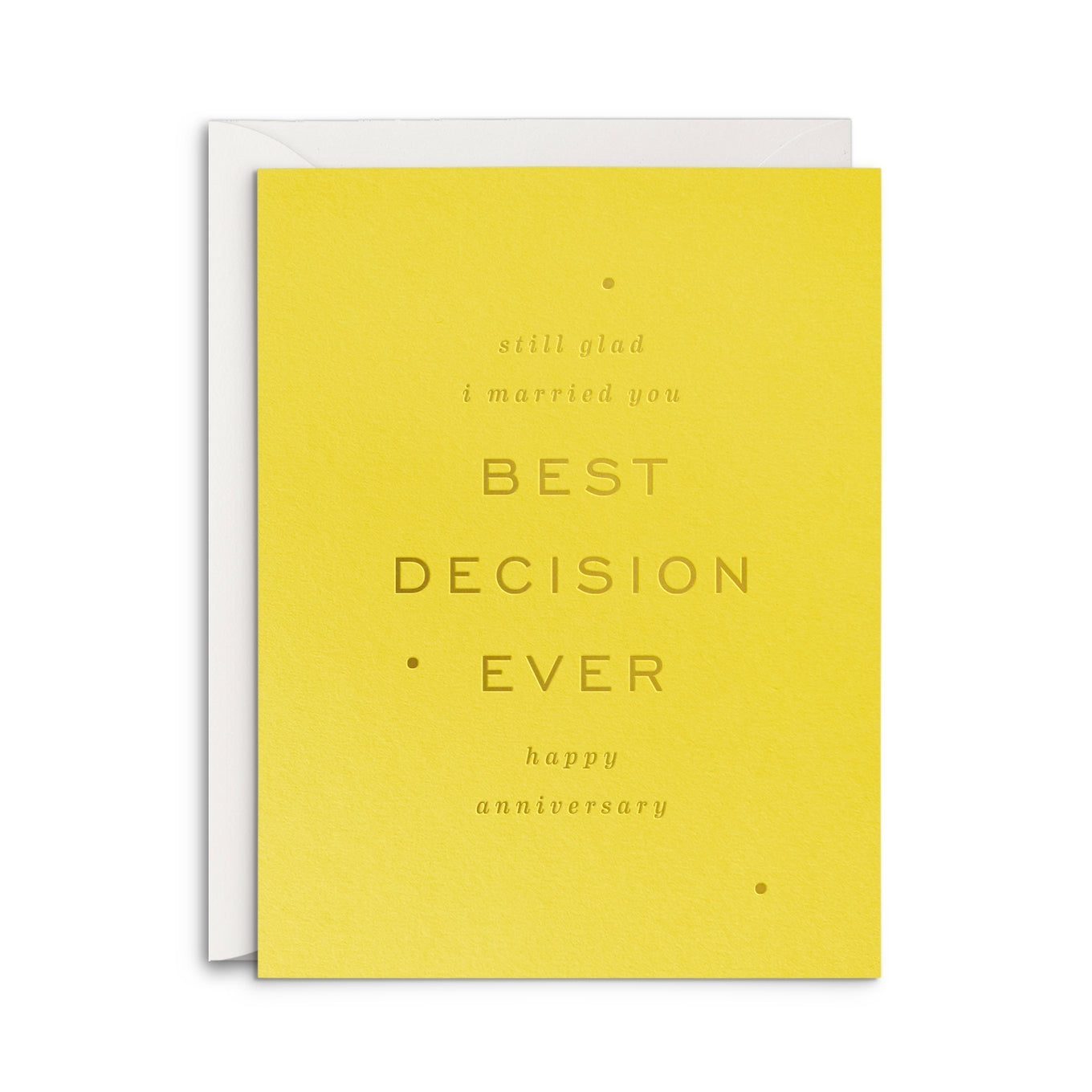 Yellow The Best Decision Card
