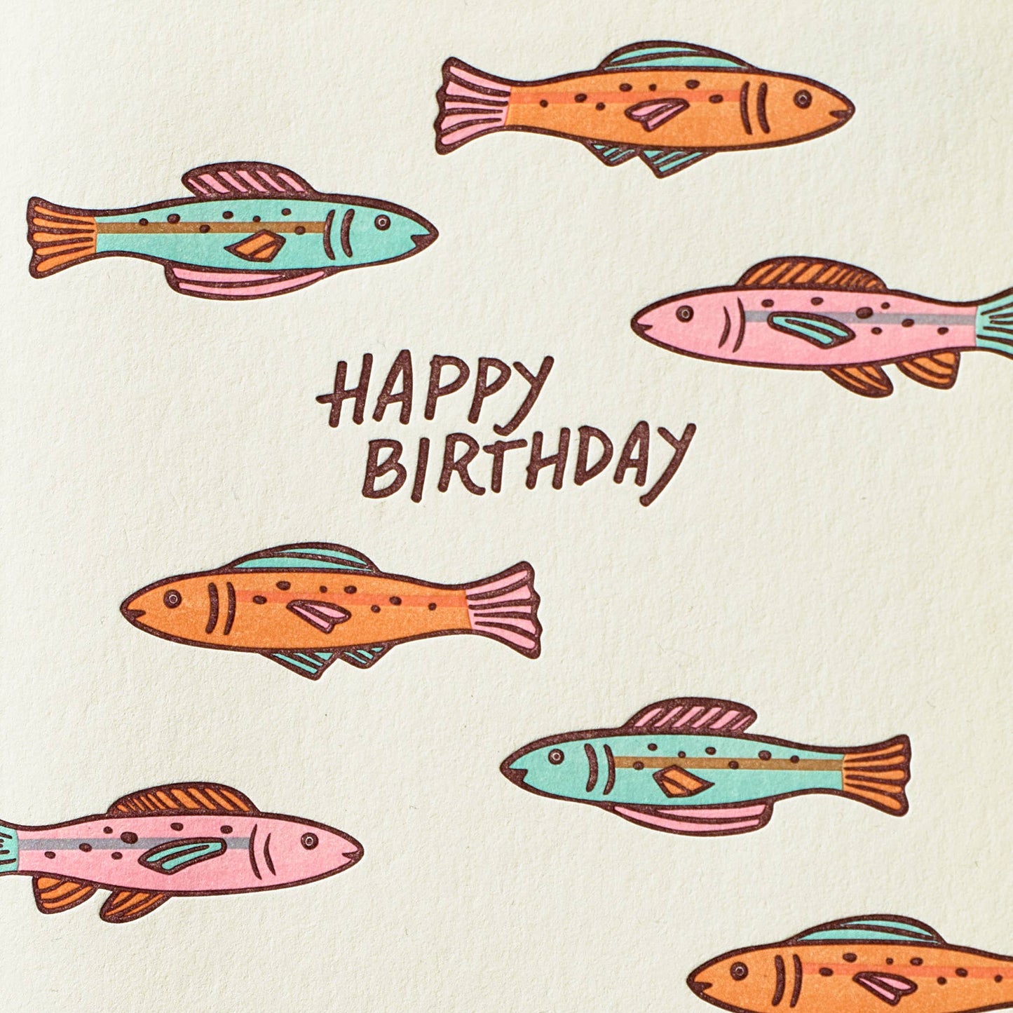 Colorful Fish Birthday Greeting Card