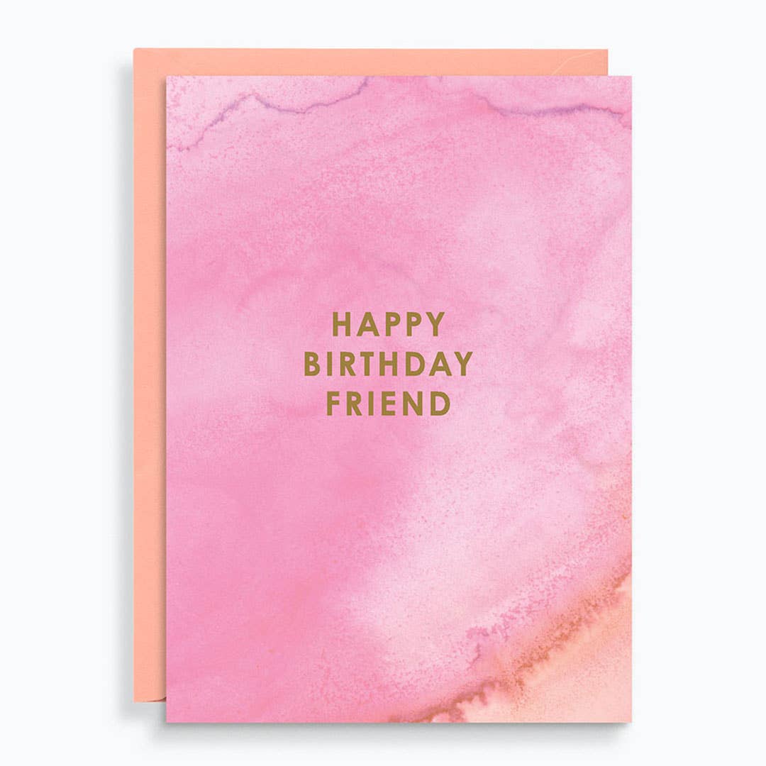 Friend Watercolor Birthday Card