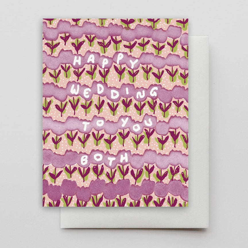Happy Wedding Dancing Tulips Card