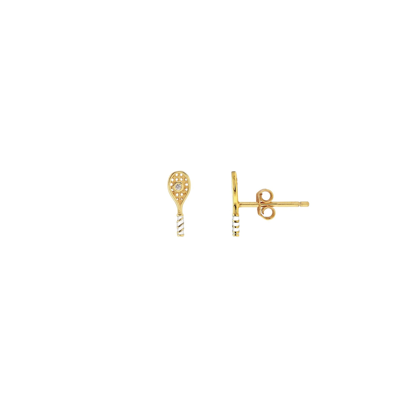 Tennis Racket Stud Earrings