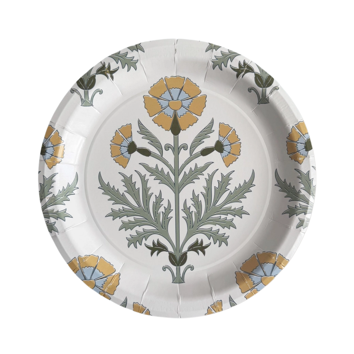 Bold Amber Floral Dinner Plates