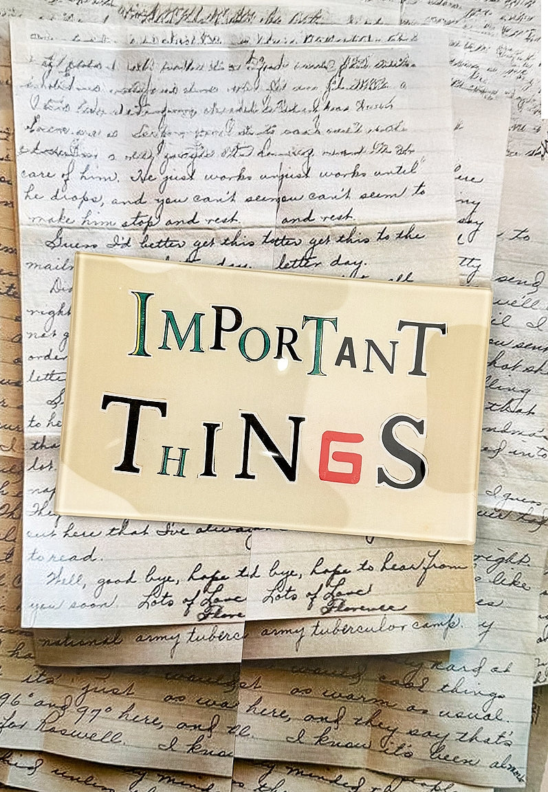 Important Things Decoupage Tray