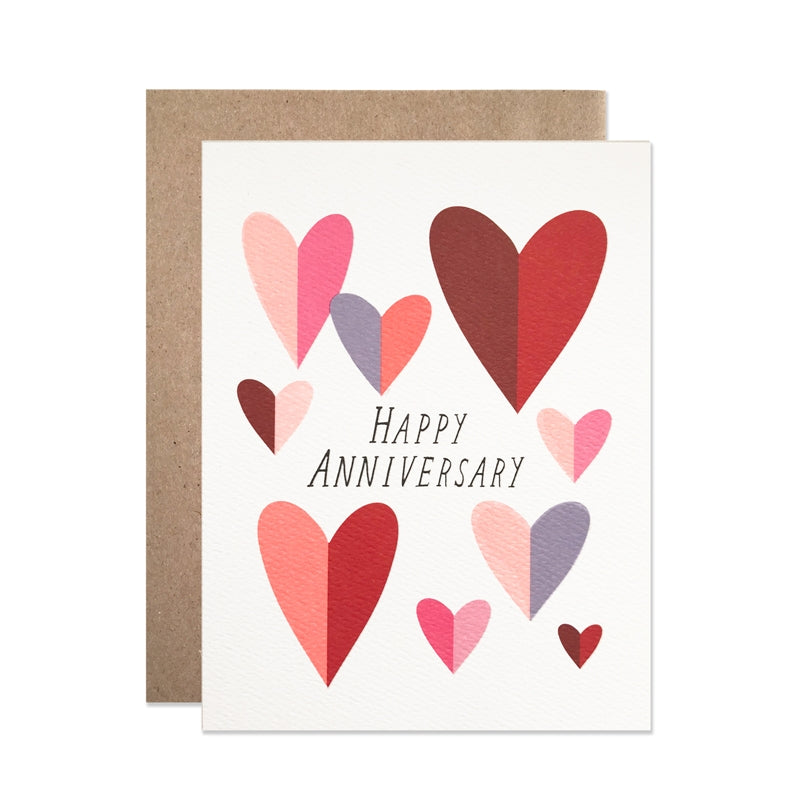 Anniversary Folded Hearts Card