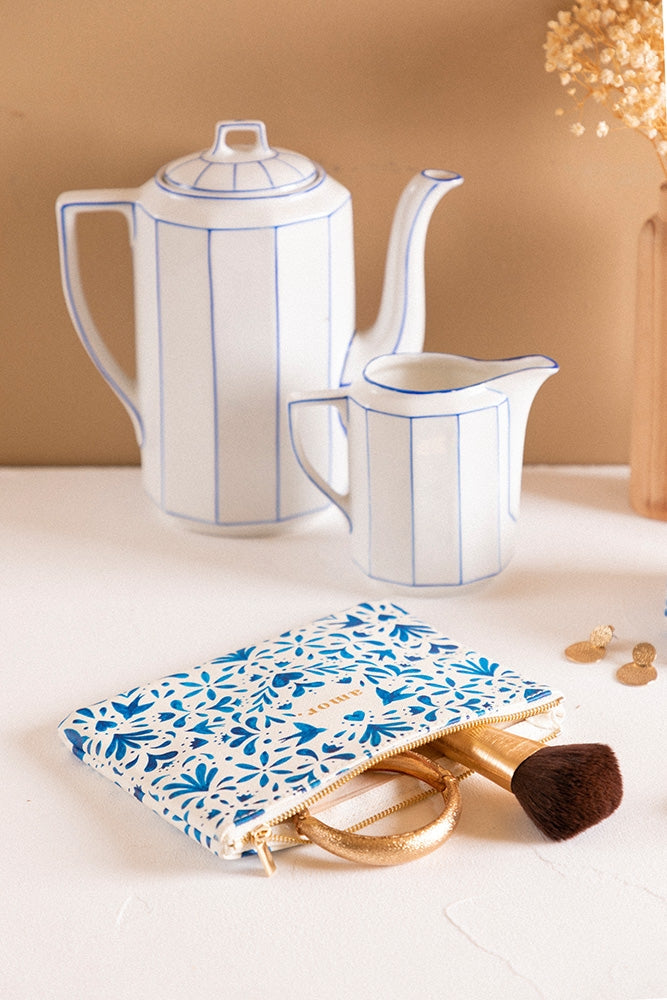 Blue Swallows Pouch Bag