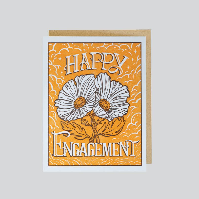 Poppies Engagement Card