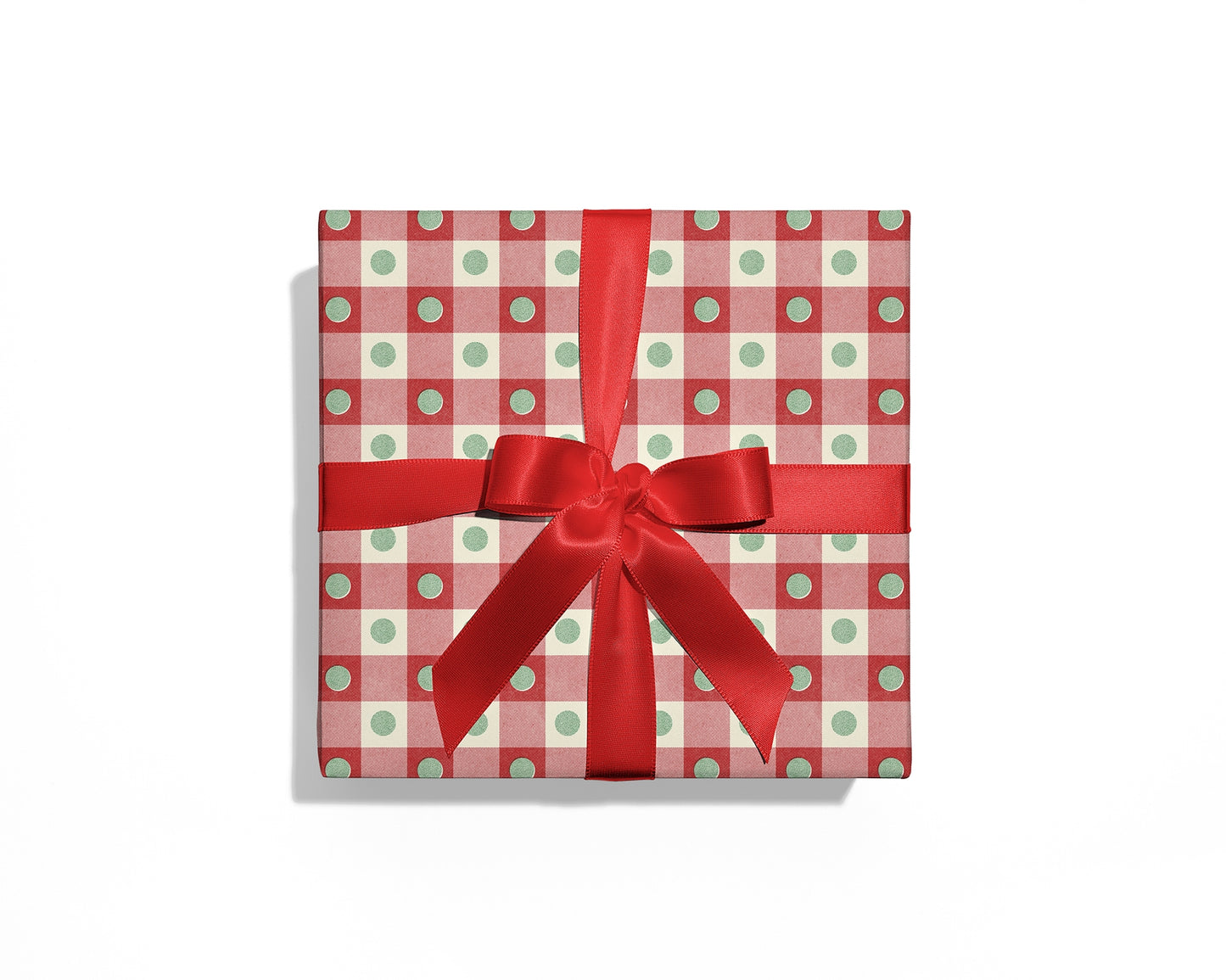 Red Plaid Dot Wrapping Paper