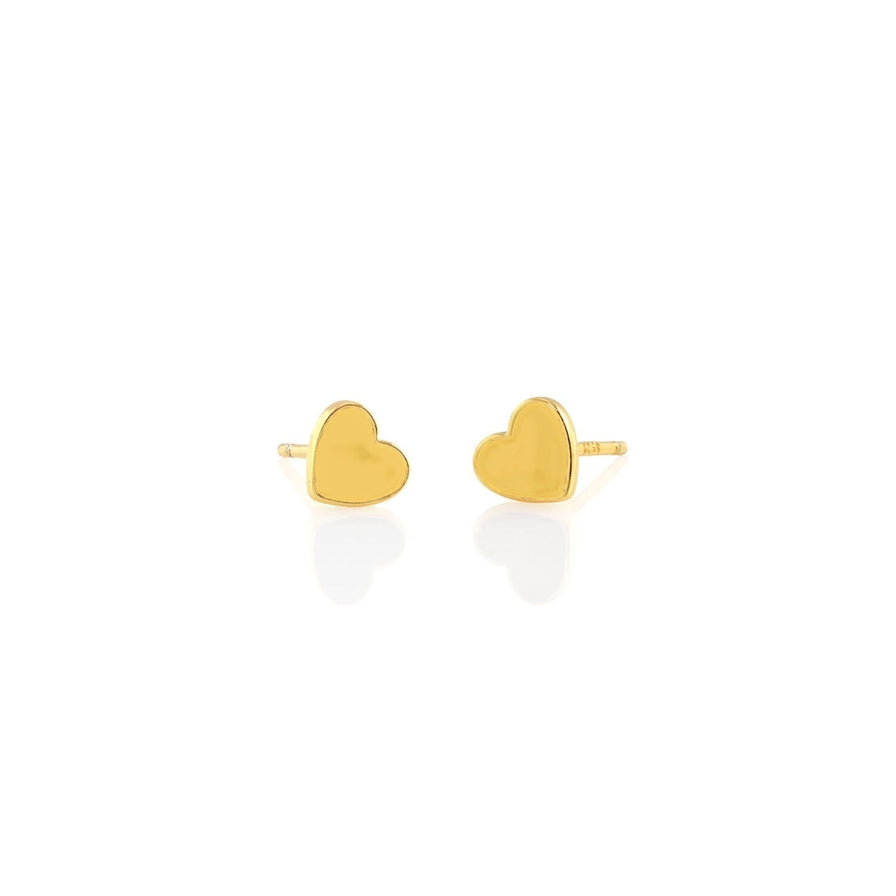 Heart Enamel Stud Earrings