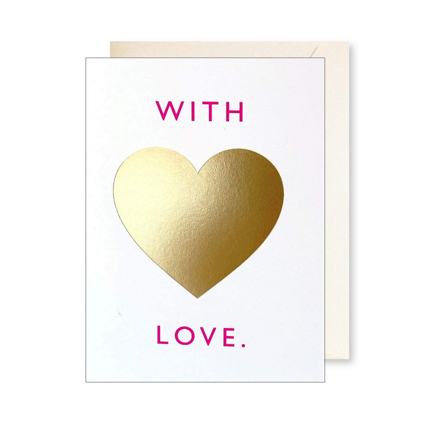Gold Foil Heart Enclosure Card