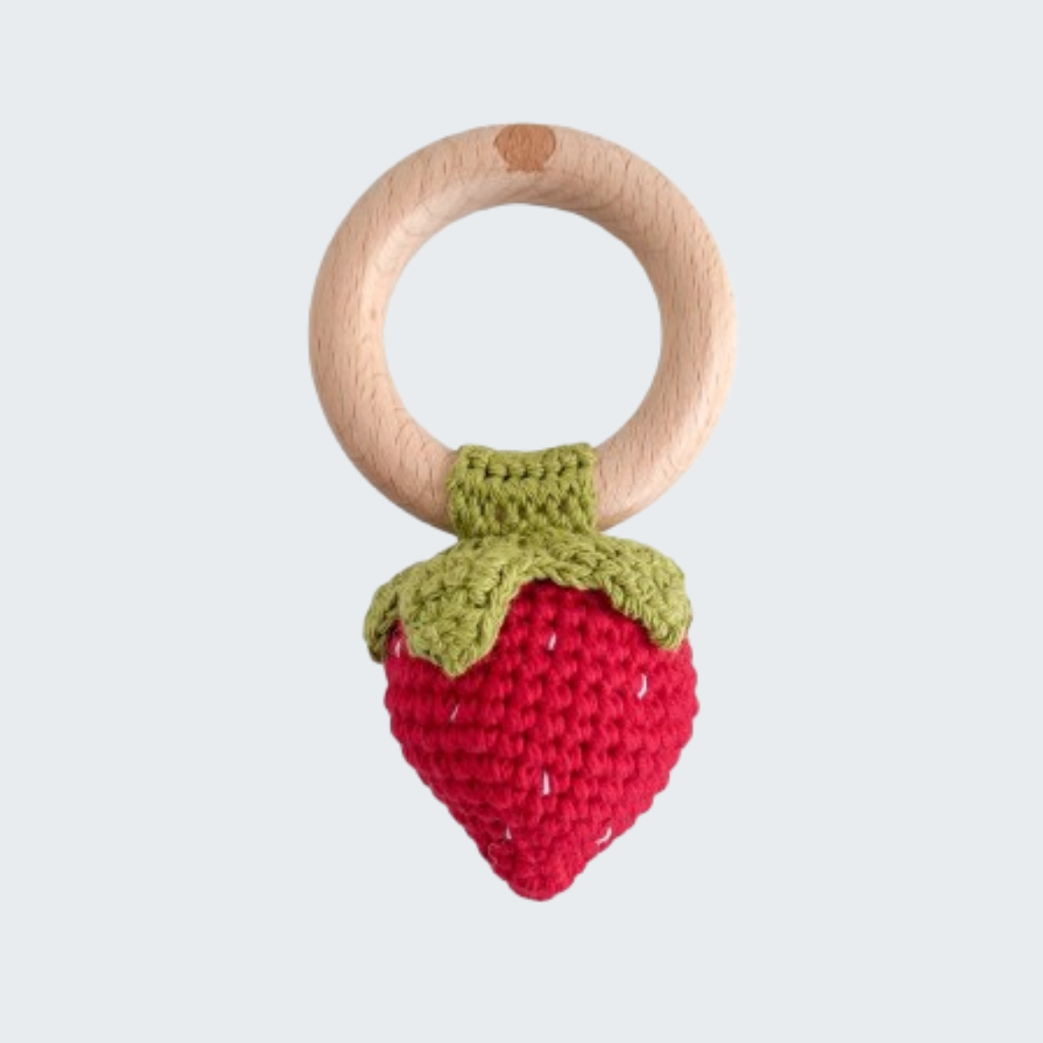 Cotton Crochet Strawberry Teether