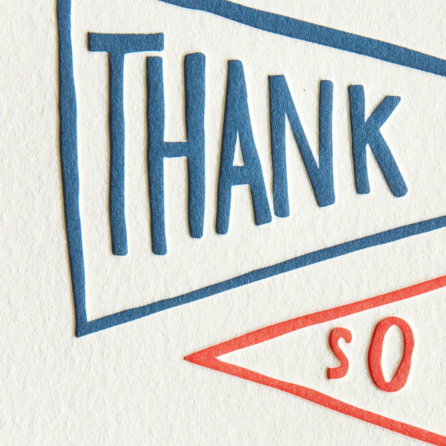 Thanks Pennant Navy Greeting Card