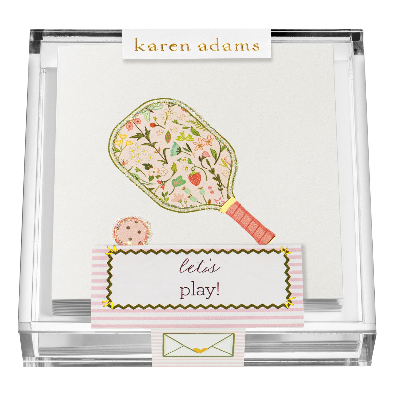 Pickleball Paddle Enclosure Cards in Acrylic Box