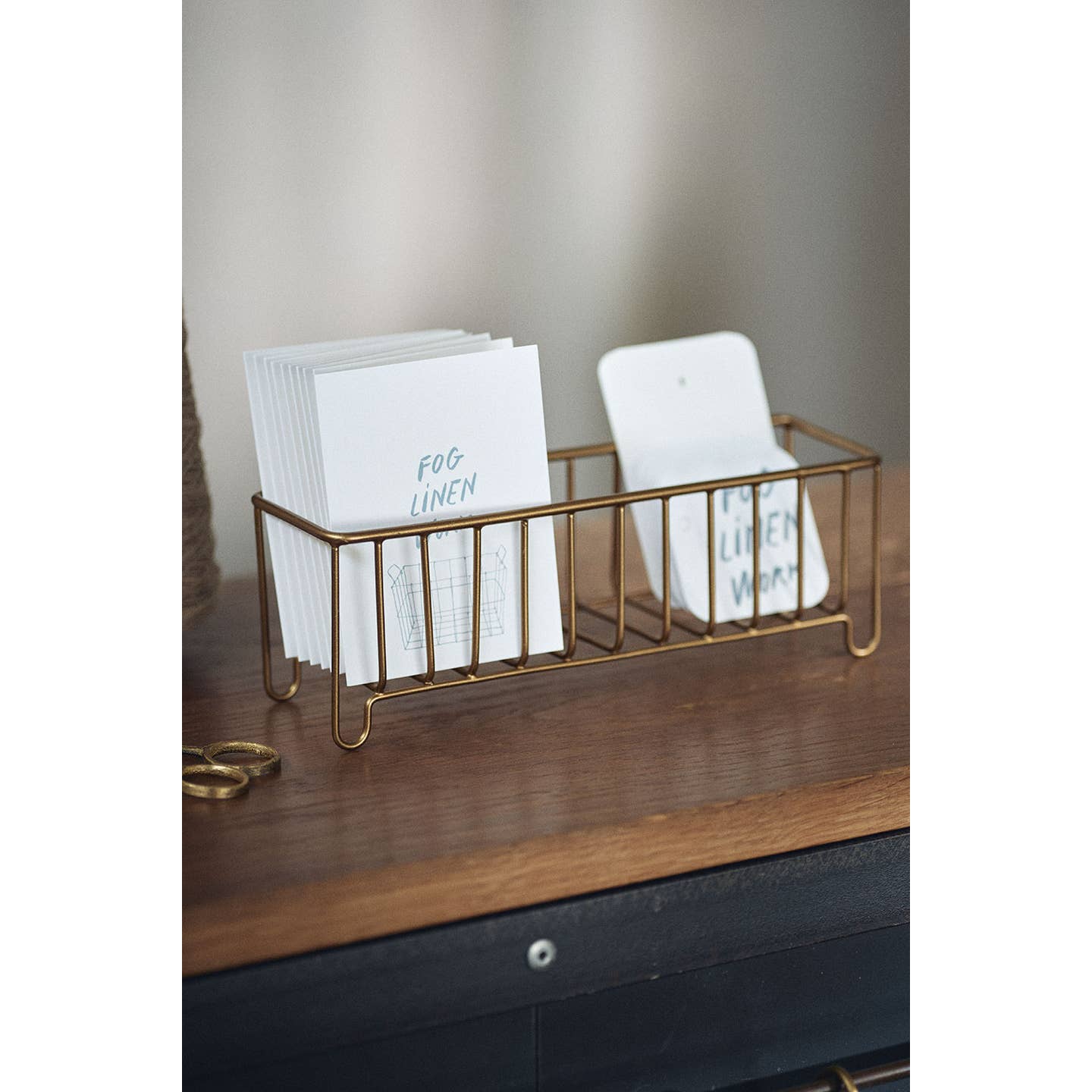 Brass Wire Slender Basket