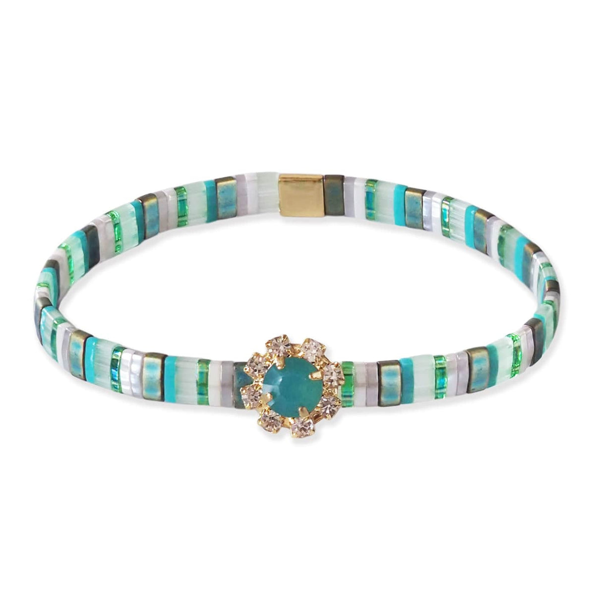 Tila Bracelet with Round Stone