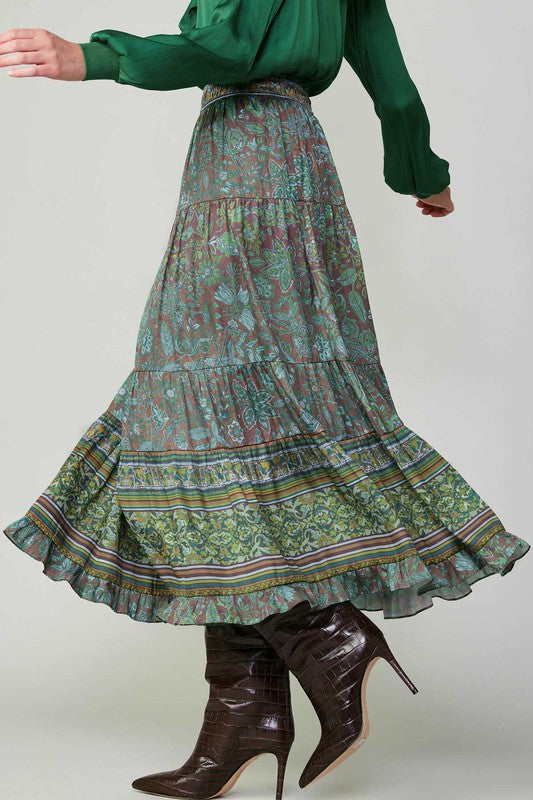 Paisley Tiered Skirt