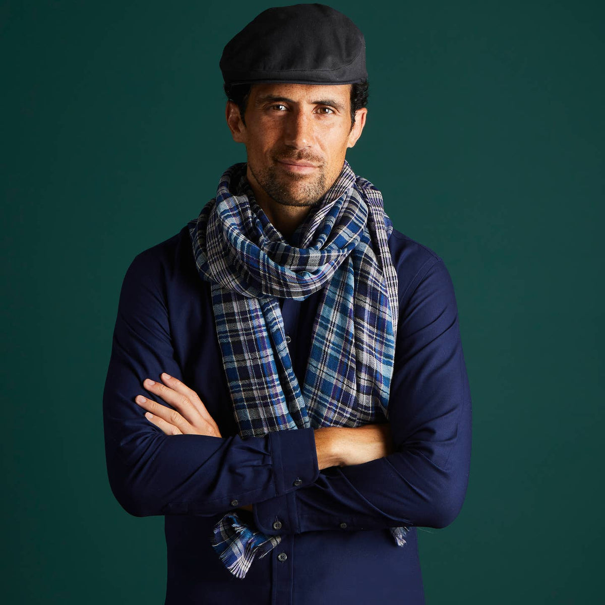 Barra Checkered Men's Scarf