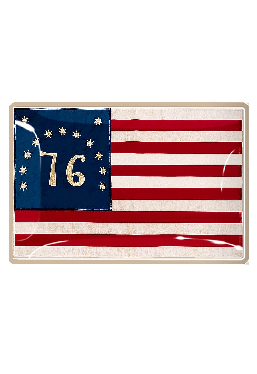 Betsy Ross American Flag Decoupage Tray