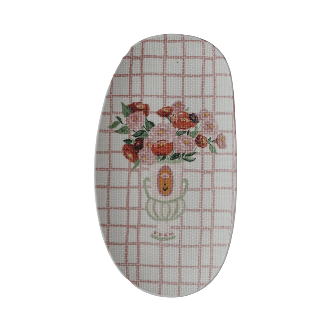 Flowers in Vase Stoneware Plate