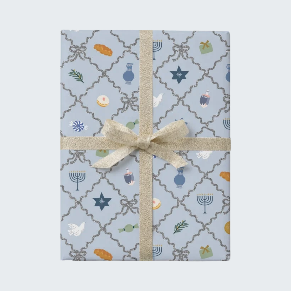 Hanukkah Argyle Gift Wrap