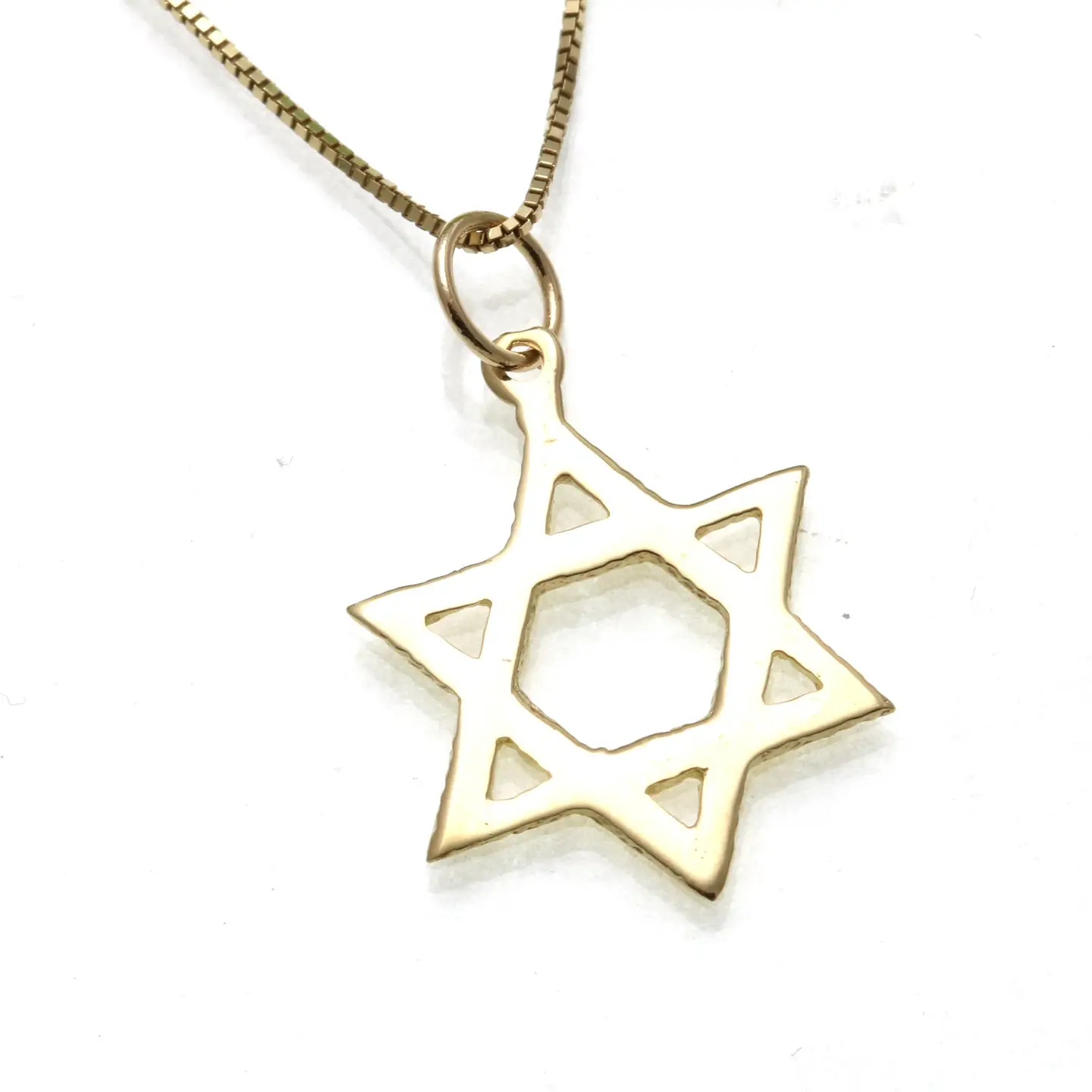 Simple Gold Star of David Necklace