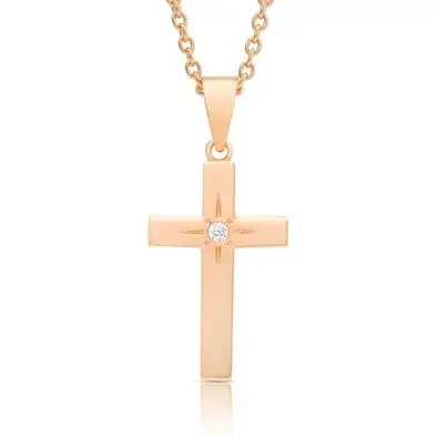 Rose Gold Cross Necklace