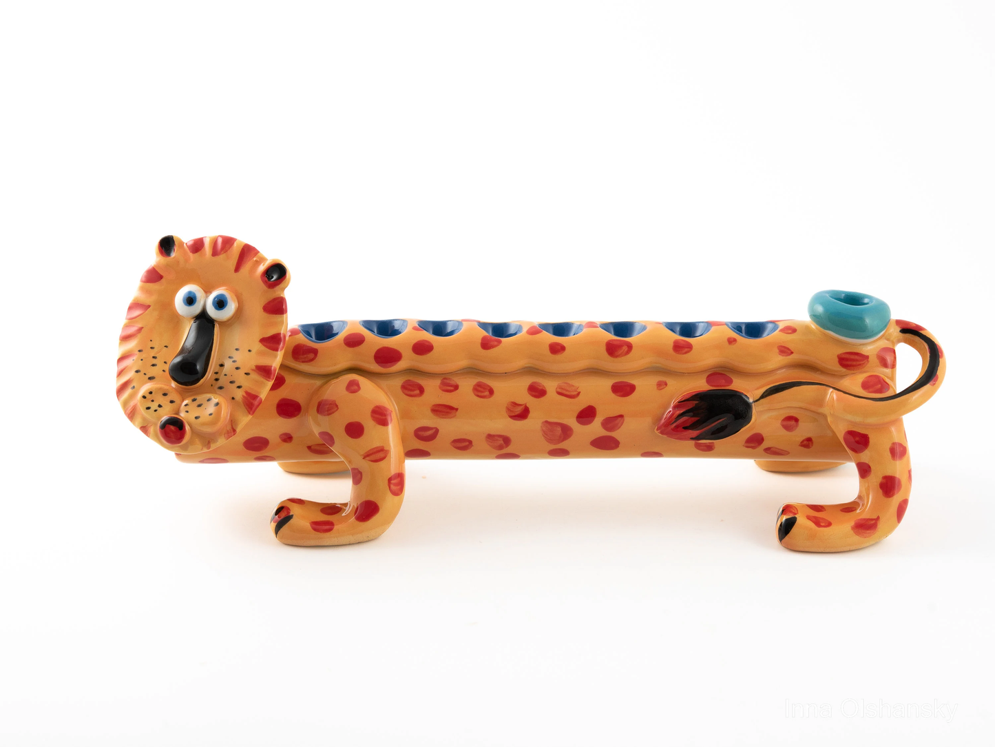 Ceramic Lion Menorah