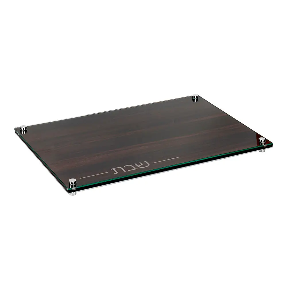 Glass Wood Pattern Challah Board