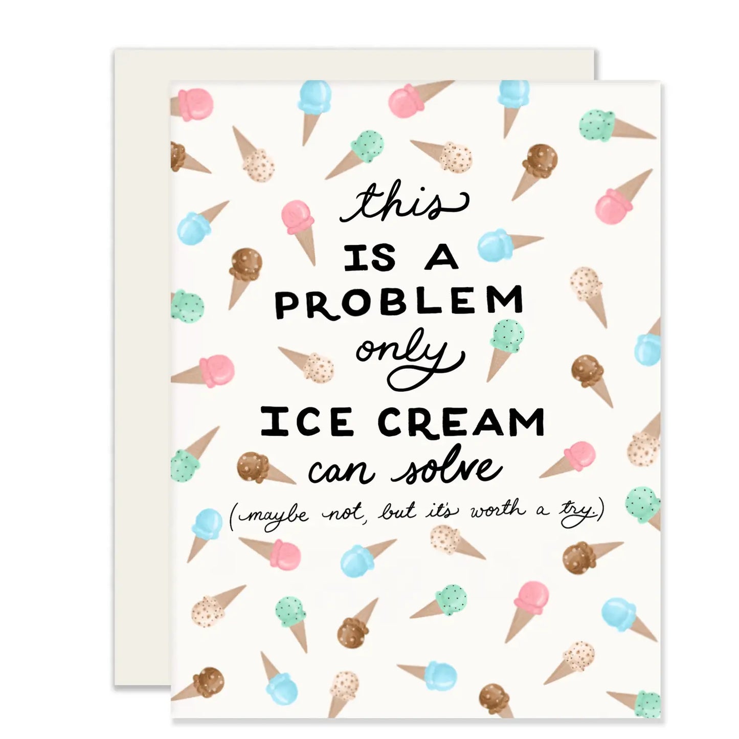 Ice Cream Problem Sympathy Card