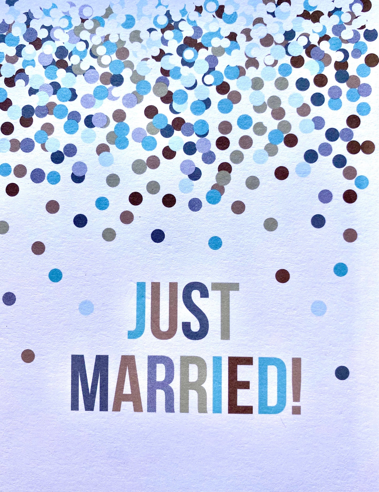 Just Married Confetti Card