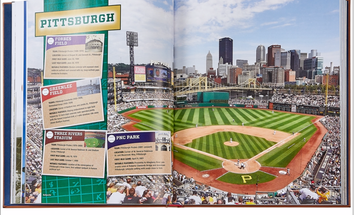 Ballparks Past and Present - Leather Bound