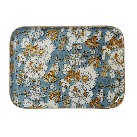 Vishnu Blue Bohemian Chic Tray