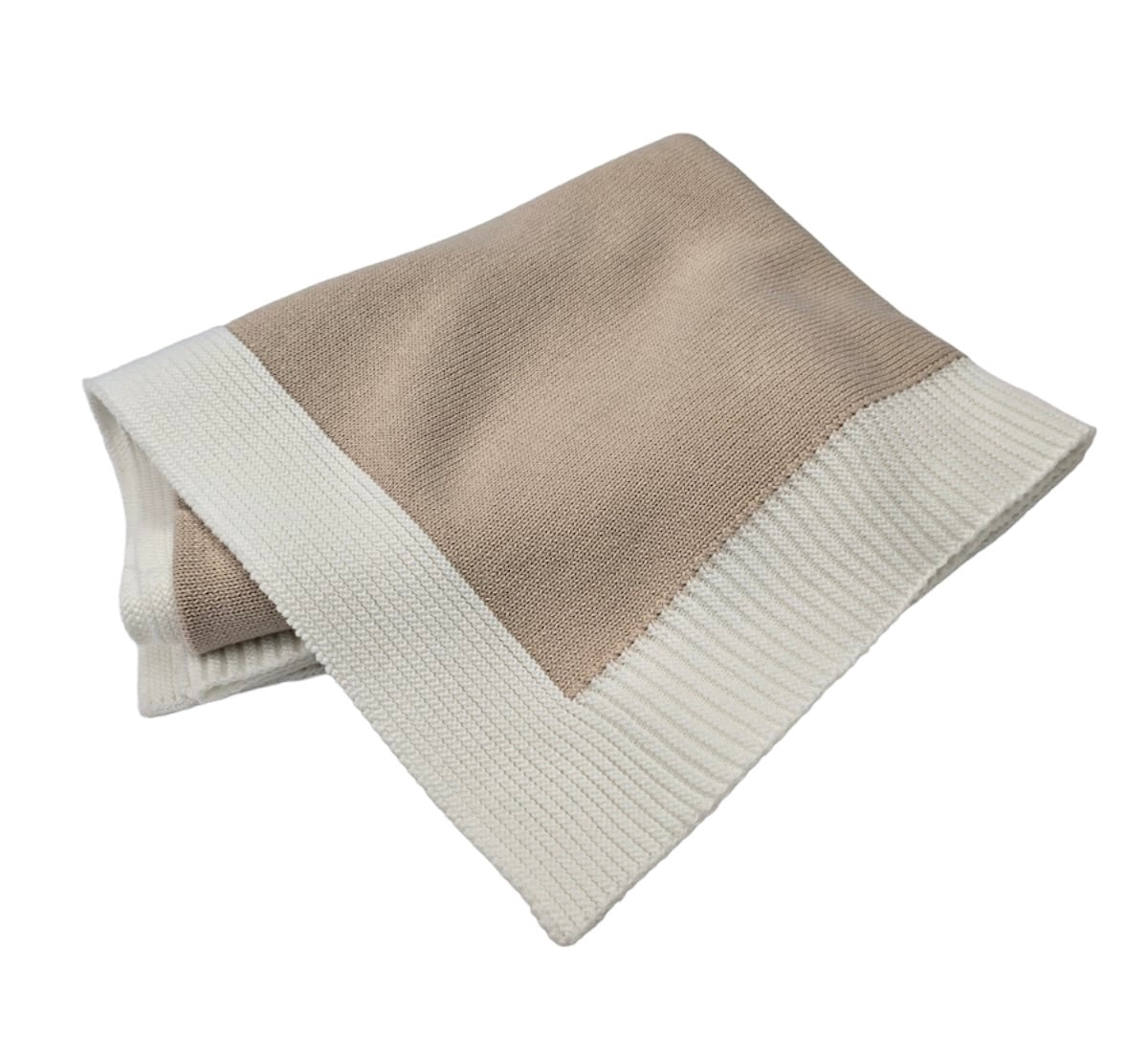 Jersey Knit Blanket with Contrast Border