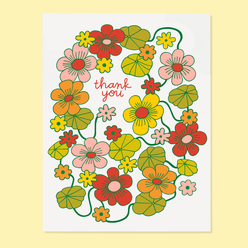 Nasturtium Thank You Card