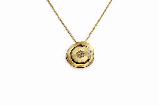 Gold Necklace with Diamonds 0.06