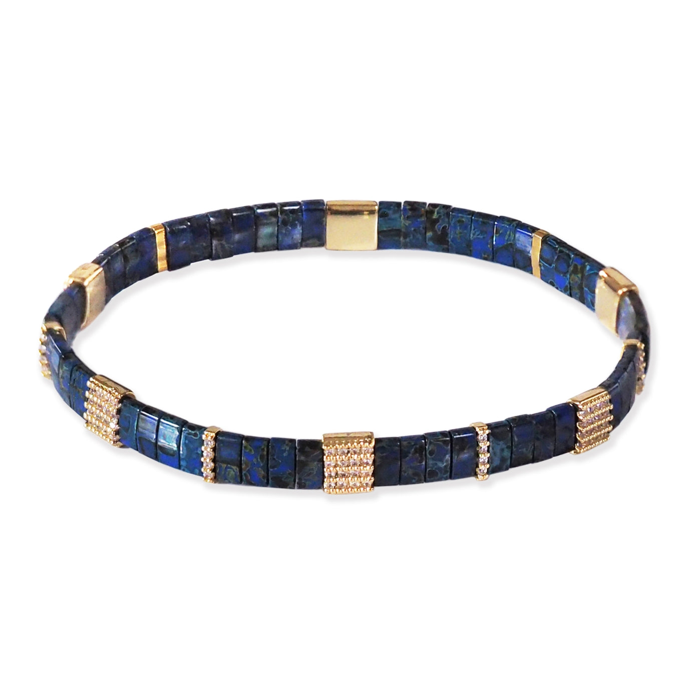 Tila Bracelet with Scattered Pave Tiles