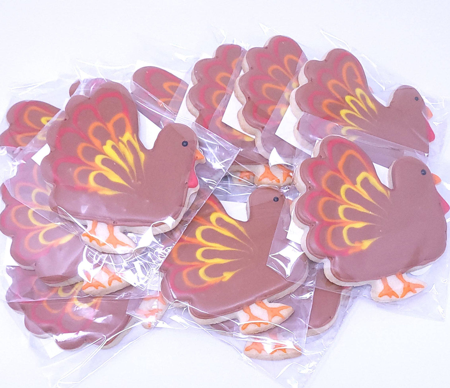 Thanksgiving Turkey Royal Icing Cookies